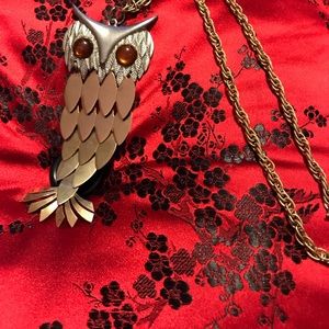 Owl necklace vintage
